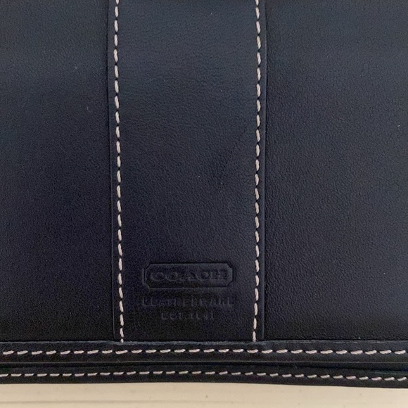 Y2K COACH Small Leather Snap Closure Wallet Black - Picture 4 of 4